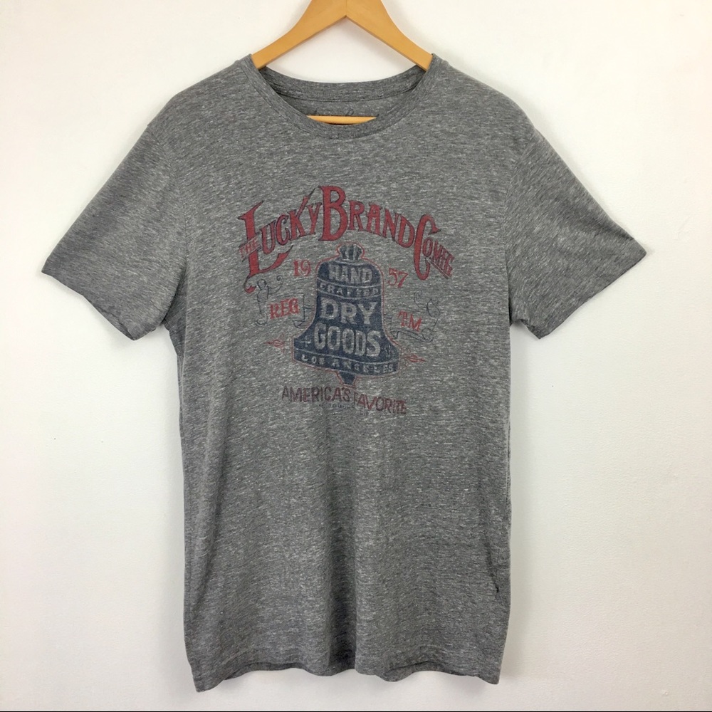 Lucky Brand Graphic Tee Gray Size XL